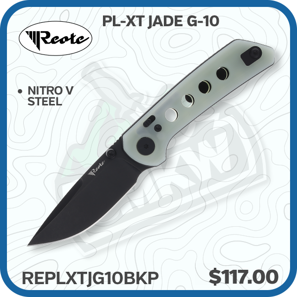 REATE PL-XT JADE G-10 HANDLE BLACK PVD NITRO V BLADE