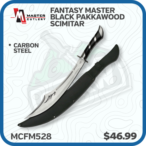 Fantasy Master Black Pakkawood Scimitar