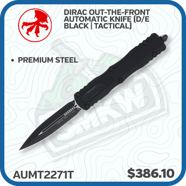 Microtech Dirac Out-The-Front Automatic Knife (D/E Black | Tactical)