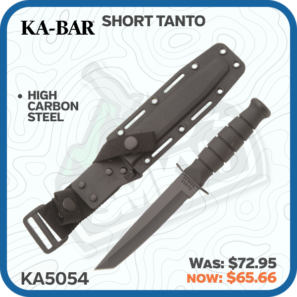 KA-BAR Short Tanto Fixed Blade Knife