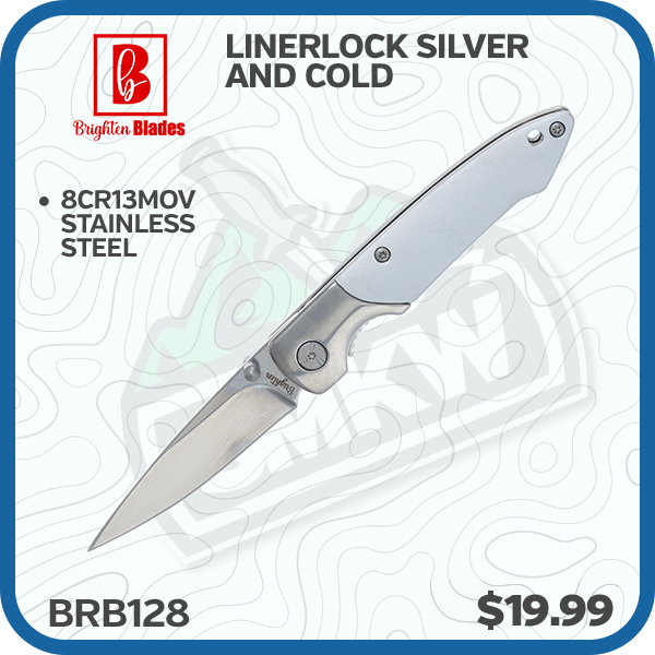 Brighten Blades Linerlock Silver (and Cold) Handle