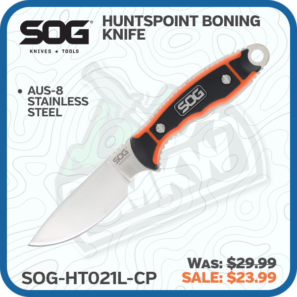 SOG Huntspoint Fixed Blade Boning Knife