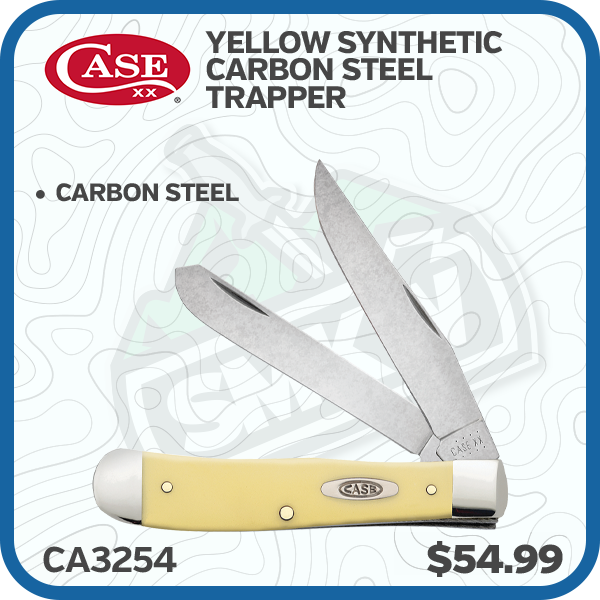 Case XX Yellow Synthetic Carbon Steel Trapper Folding Knife