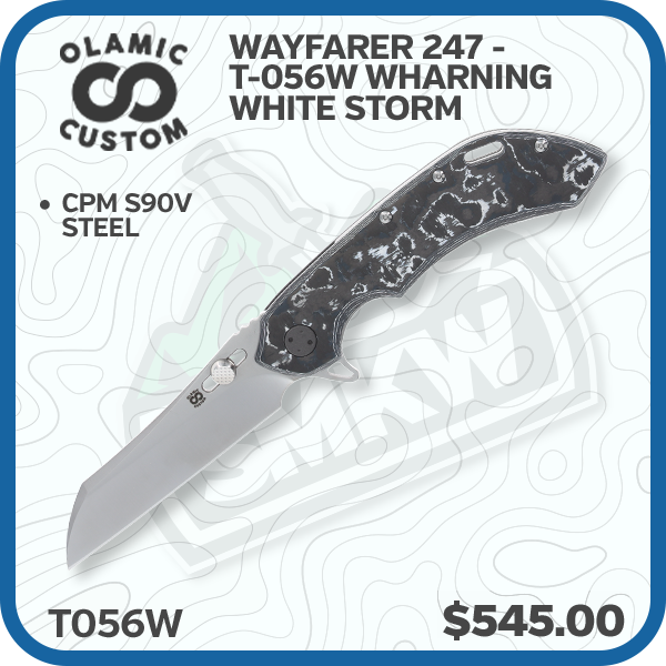 Olamic Wayfarer 247 Folding Knife T-056W Wharning White Storm (Dark Blast)