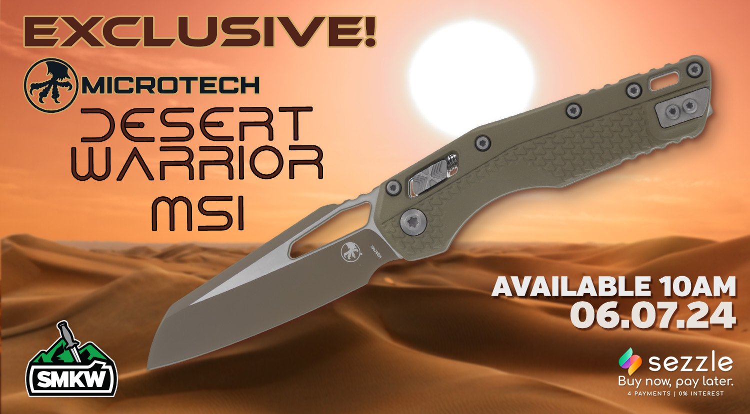 Microtech MSI SMKW Exclusive RAM-LOK Folding Knife Dark Earth/OD Green