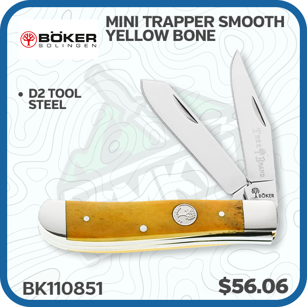 Boker Mini Trapper smooth yellow bone BK110851