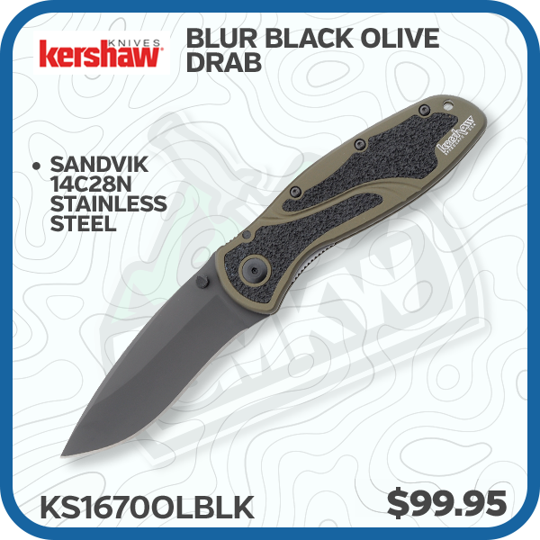 Kershaw Blur Folding Knife Black Olive Drab