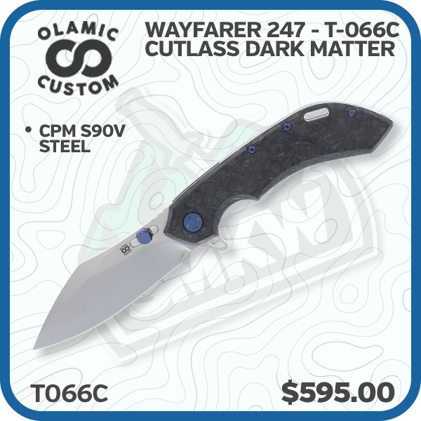 Olamic Wayfarer 247 Folding Knife T-066C Cutlass Dark Matter (Kinetic Ocean)