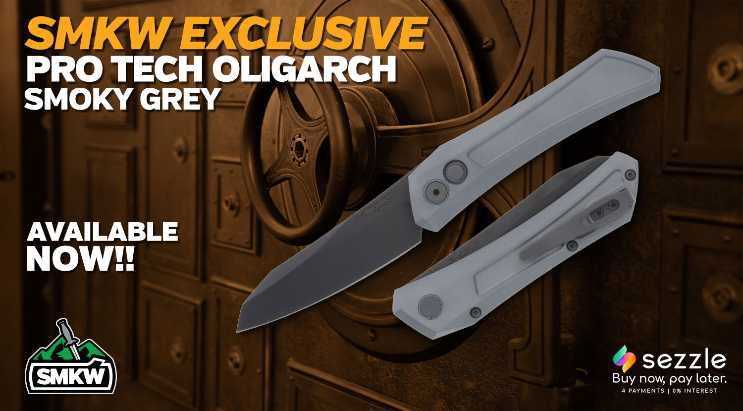 Pro Tech Auto Oligarch Solid Grey Aluminum Handle DLC Black Magnacut Blade