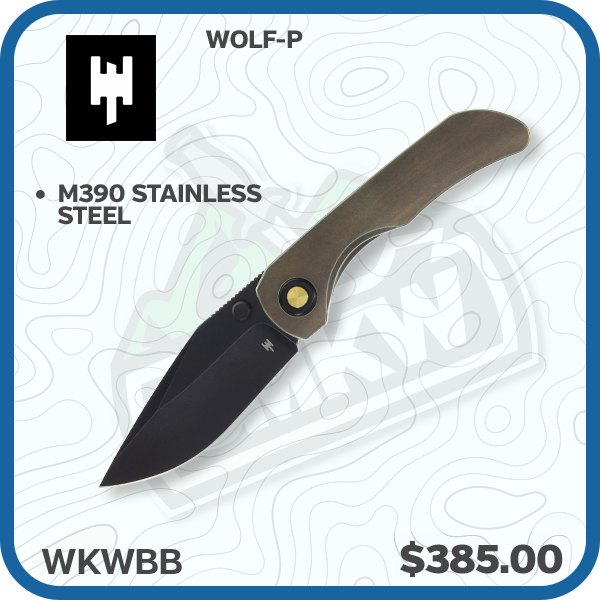 Wehr Knives Wolf-P Black Blade Bronze Handle PVD Blackened Titanium Accents