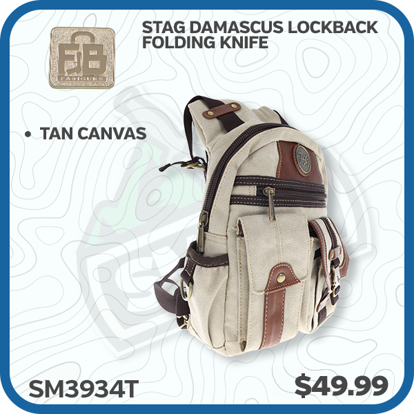 Fabigun Conceal Carry Tan Canvas Backpack