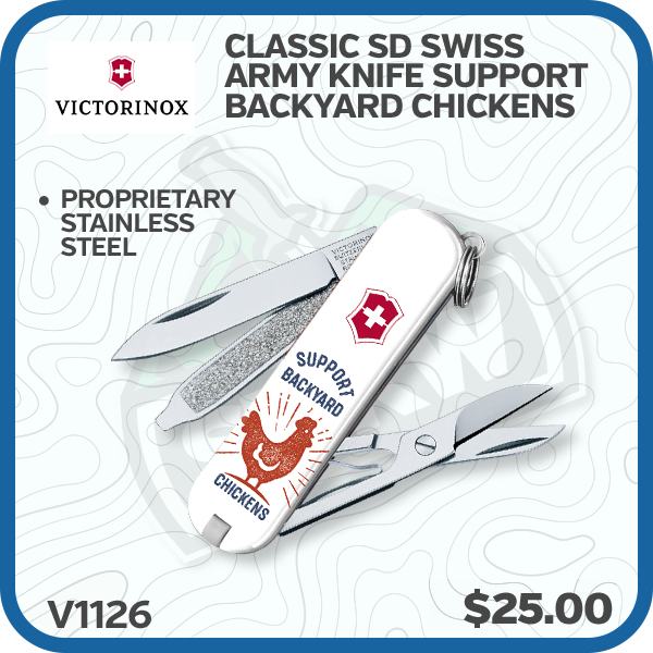 Victorinox Classic SD Swiss Army Knife Support Backyard Chickens