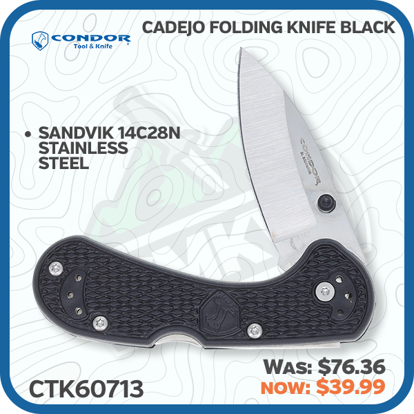 Condor Tool & Knife Cadejo Folding Knife Black
