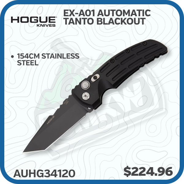 Hogue EX-A01 3.5 Automatic Tanto Blackout