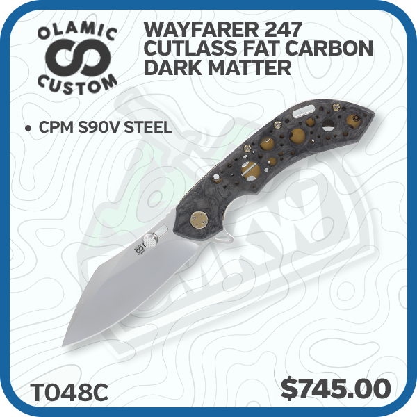 Olamic Wayfarer 247 Cutlass Fat Carbon Dark Matter Black Acid Rain Jeweled Bronze