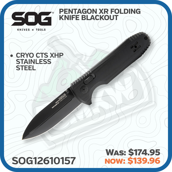 SOG Pentagon XR Folding Knife Blackout