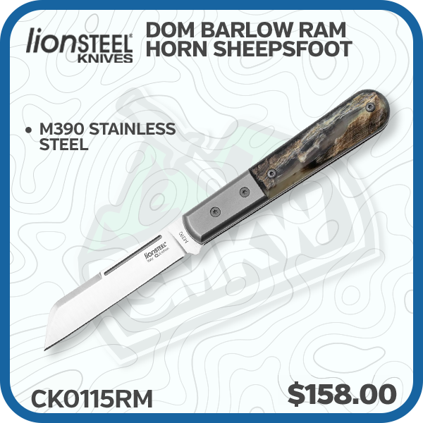 LionSteel CollectorKnives Dom Barlow Ram Horn Sheepsfoot