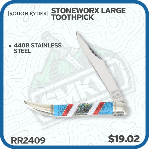 Rough Ryder Stoneworx Large Toothpick Folding Knife