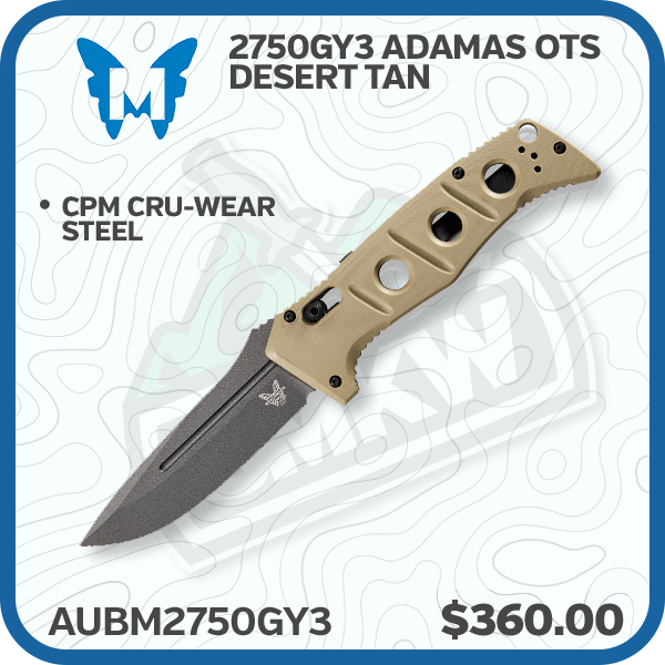 Benchmade 2750GY3 Adamas OTS Automatic Knife Gray Desert Tan