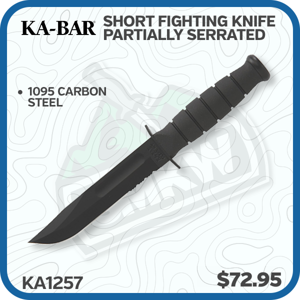 KA-BAR Short Fighting Knife Partially Serrated