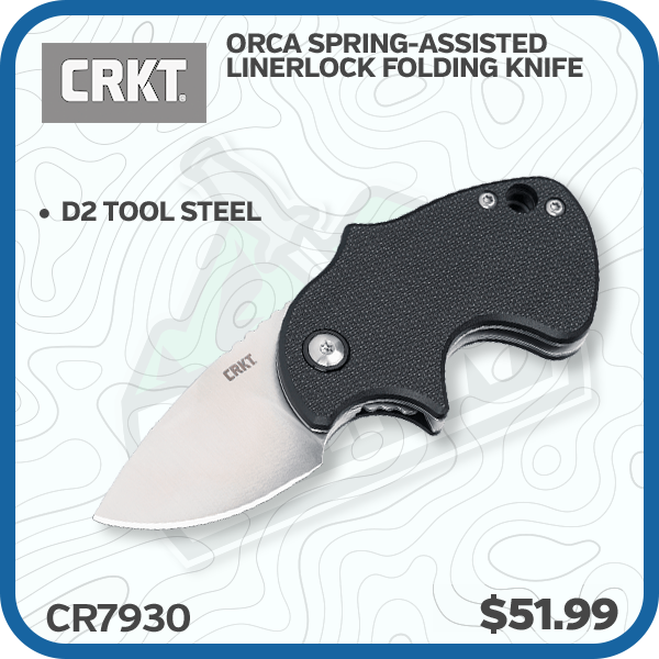 CRKT Orca Spring-Assisted Linerlock Folding Knife