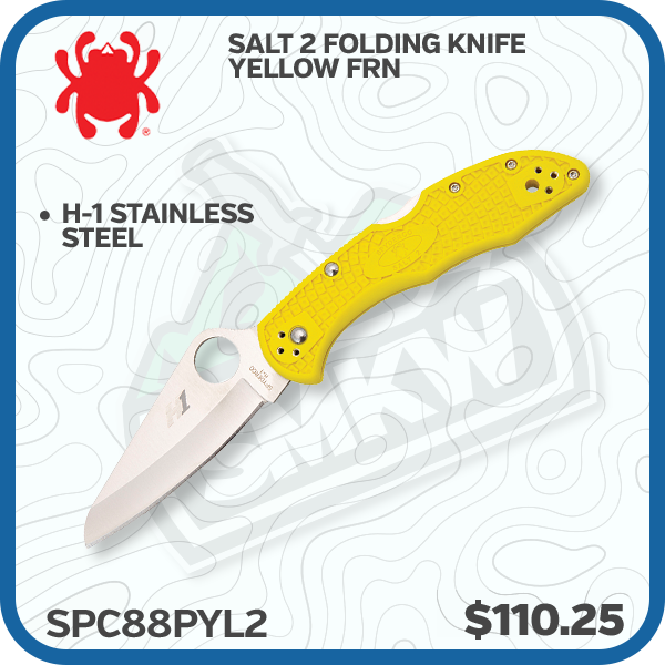 Spyderco Salt 2 Folding Knife Yellow FRN