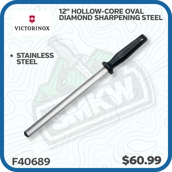 Victorinox 12' Hollow-Core Oval Diamond Sharpening Steel