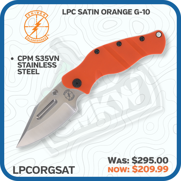 Sniper Bladeworks LPC Satin Orange G-10