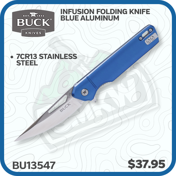 Buck Infusion Folding Knife Blue Aluminum