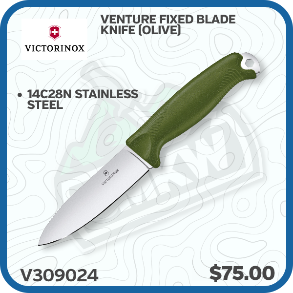 Victorinox Venture Fixed Blade Knife (Olive)