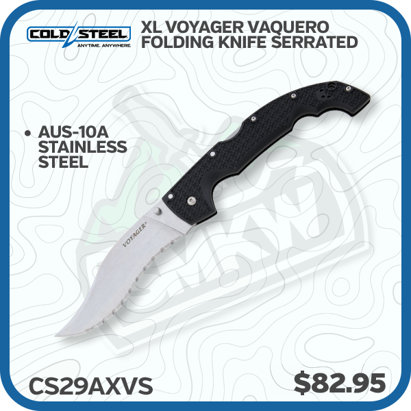 Cold Steel XL Voyager Vaquero Folding Knife Serrated