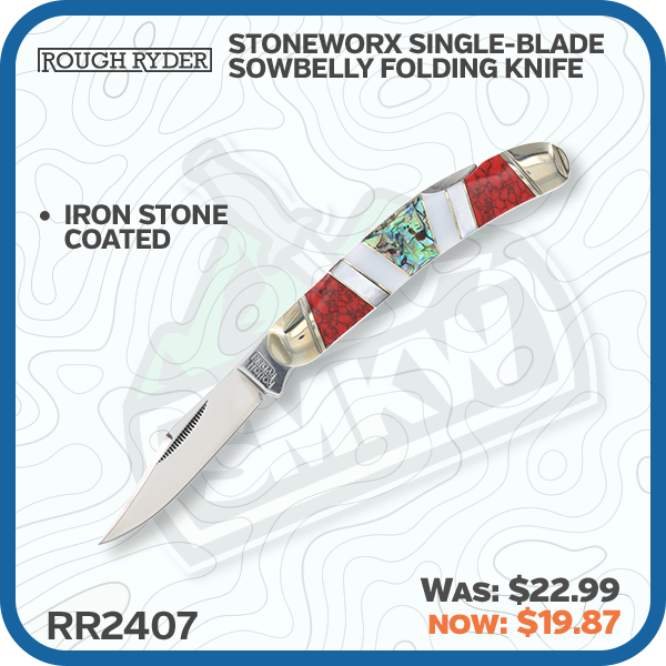 Rough Ryder Stoneworx Single-Blade Sowbelly Folding Knife