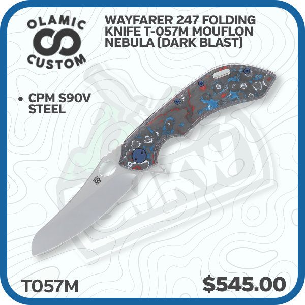 Olamic Wayfarer 247 Folding Knife T-057M Mouflon Nebula (Dark Blast)