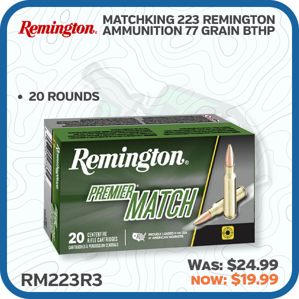 Remington MatchKing 223 Remington Ammunition 77 Grain BTHP 20 Rounds