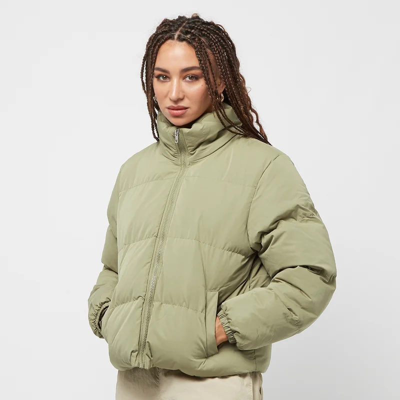 Ladies Short Peached Puffer Jacket