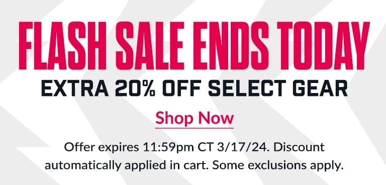 Flash Sale - Extra 20% Off Select Gear