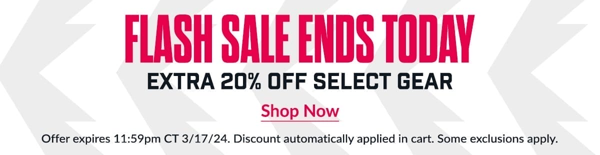 Flash Sale - Extra 20% Off Select Gear