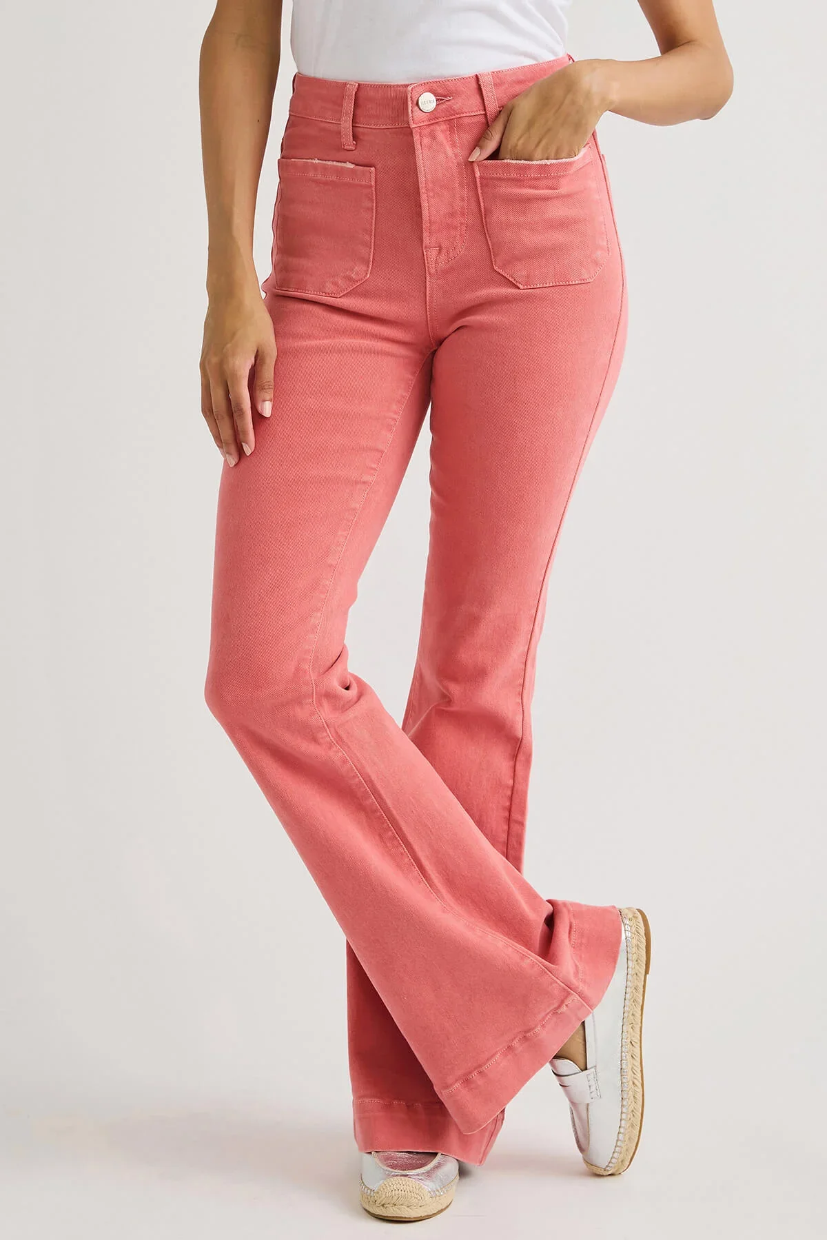 Image of Risen Sedona Peach Blossom Patch Pocket Jeans