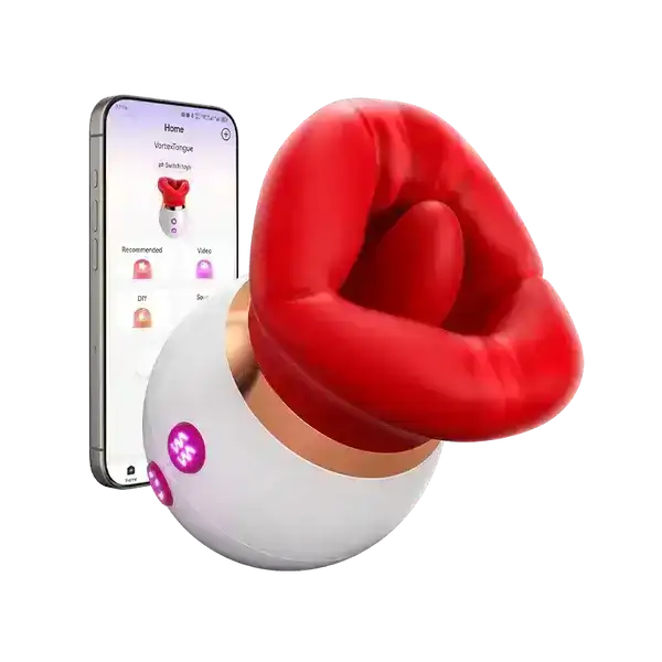 KISS|Rose Women Tongue Licking &amp; Suction Clitoral Stimulator Sex Toys