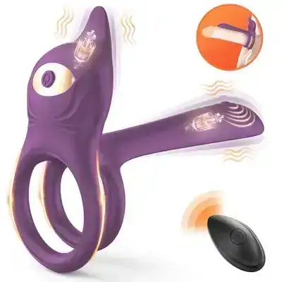 3 in 1 Multifunctional Penis Cock Ring with 10 Vibrating Modes