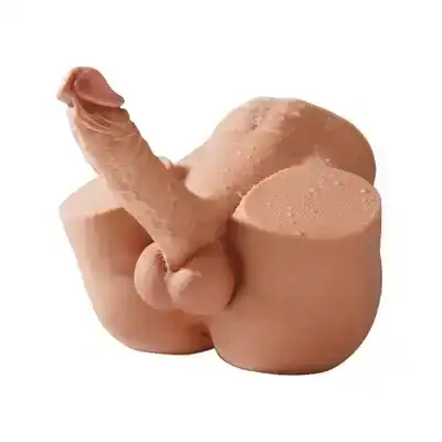 Realistic TPE Torso Male Sex Doll Masturbator with Dildo