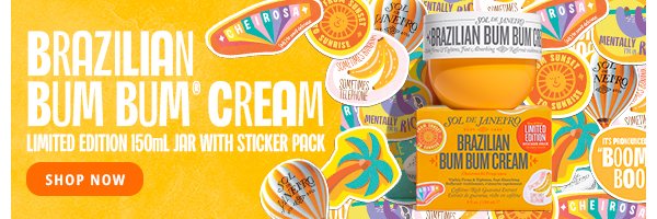 Limited Edition Brazilian Bum Bum Cream with Sticker Pack - SHOP NOW