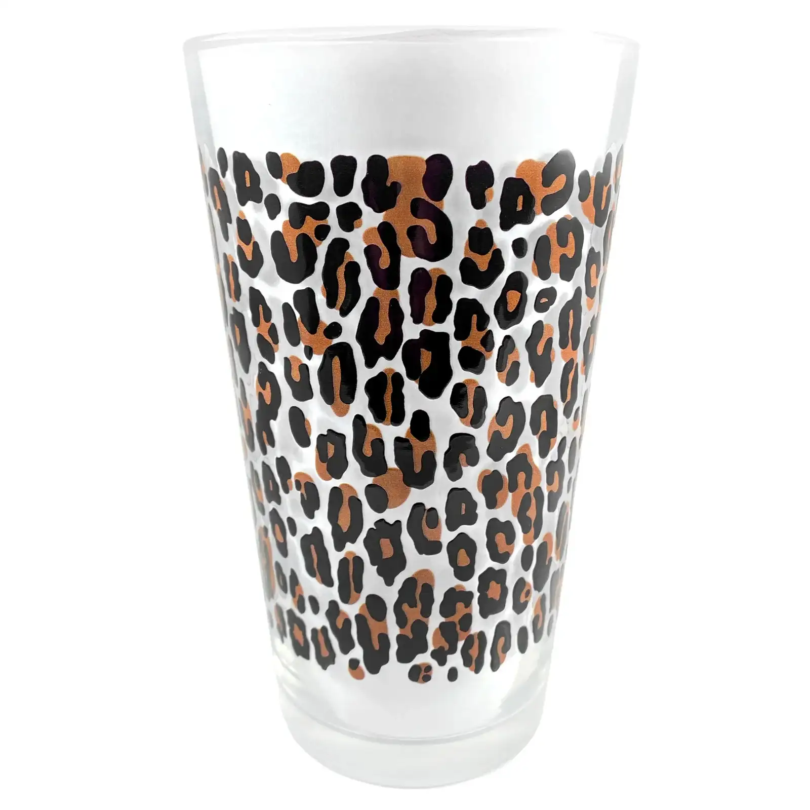 Leopard Print Pint Glass