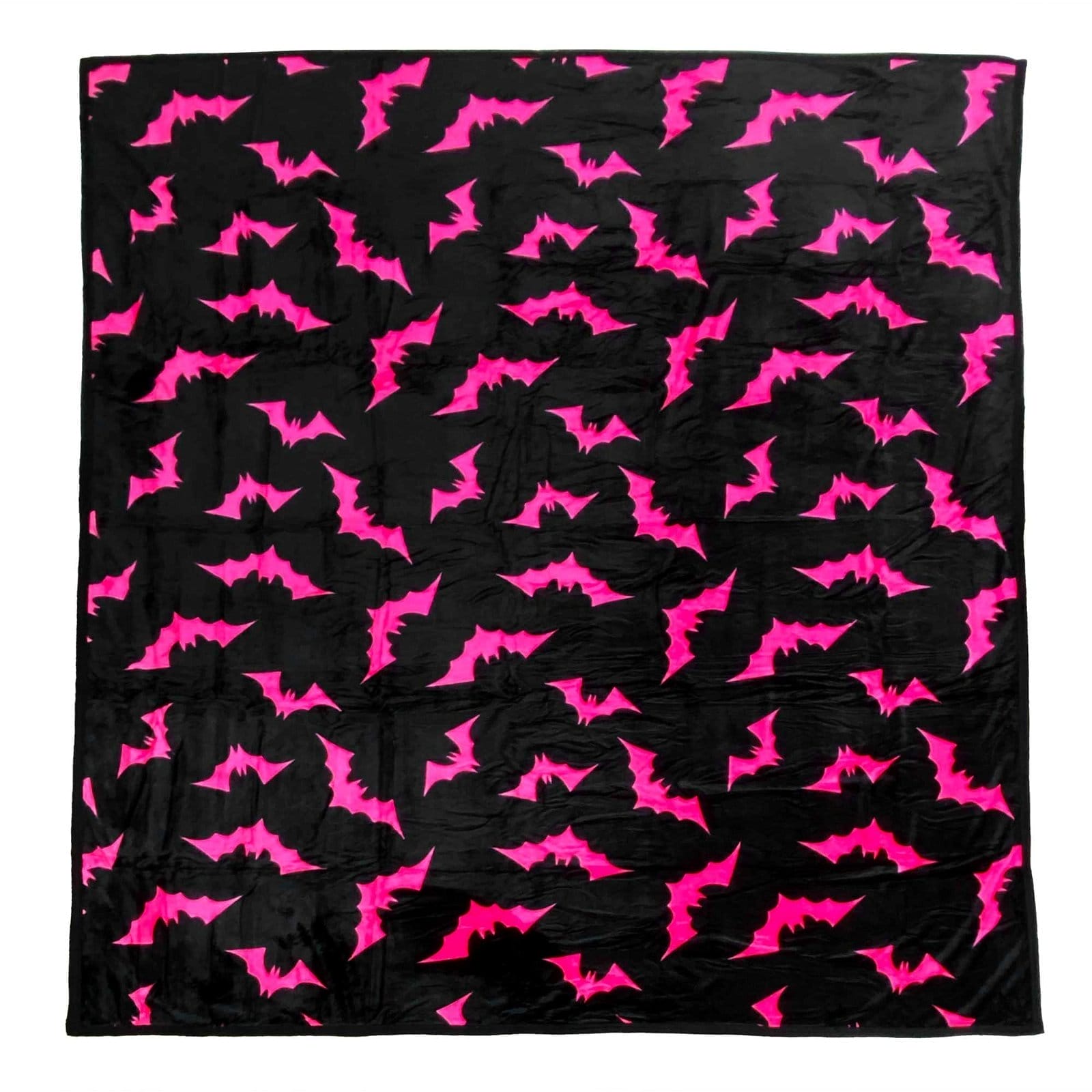 SOURPUSS LUNA BATS FULL SIZE BLANKET BLACK/NEON PINK