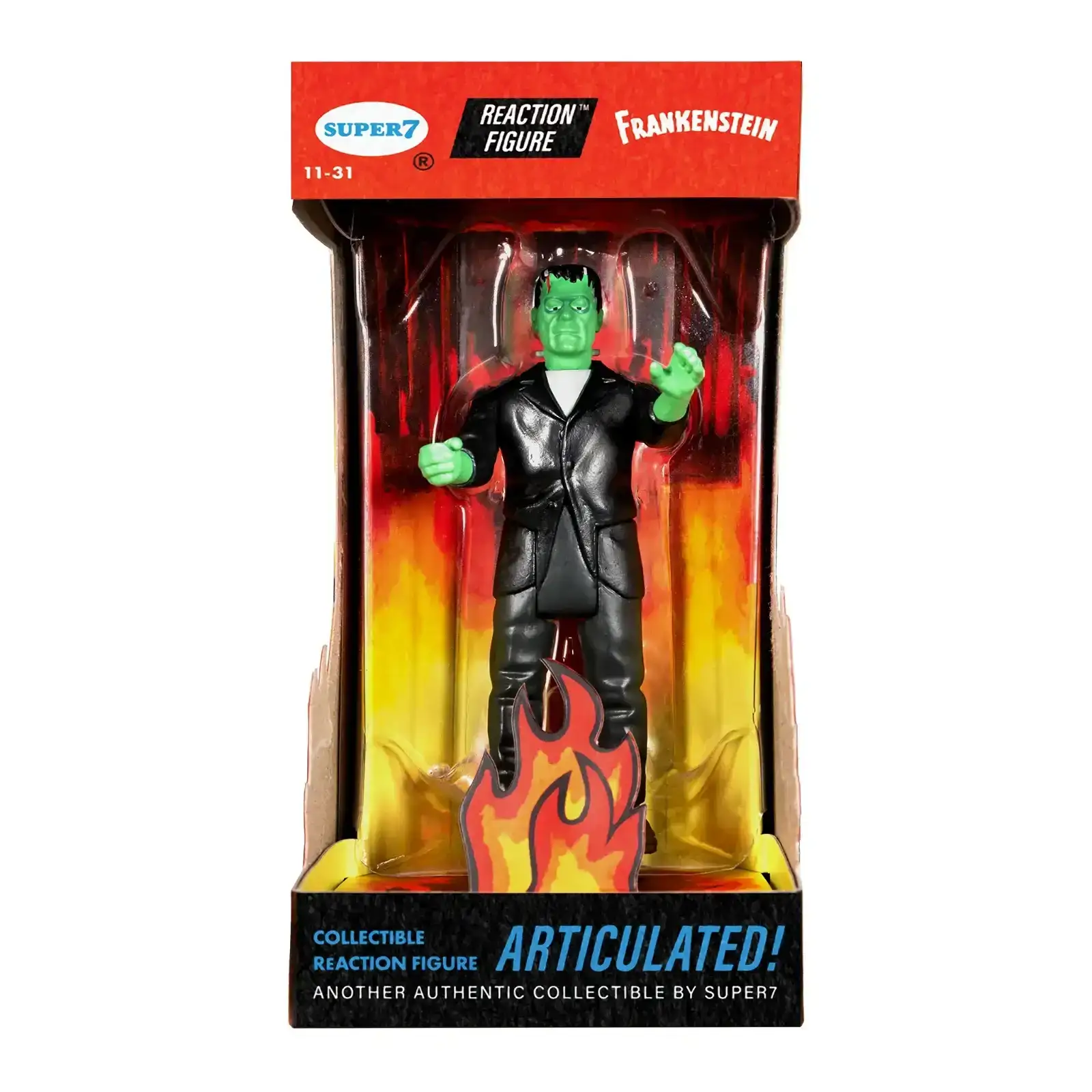 REACTION: UNIVERSAL MONSTERS FRANKENSTEIN FIGURE FIRE BOX