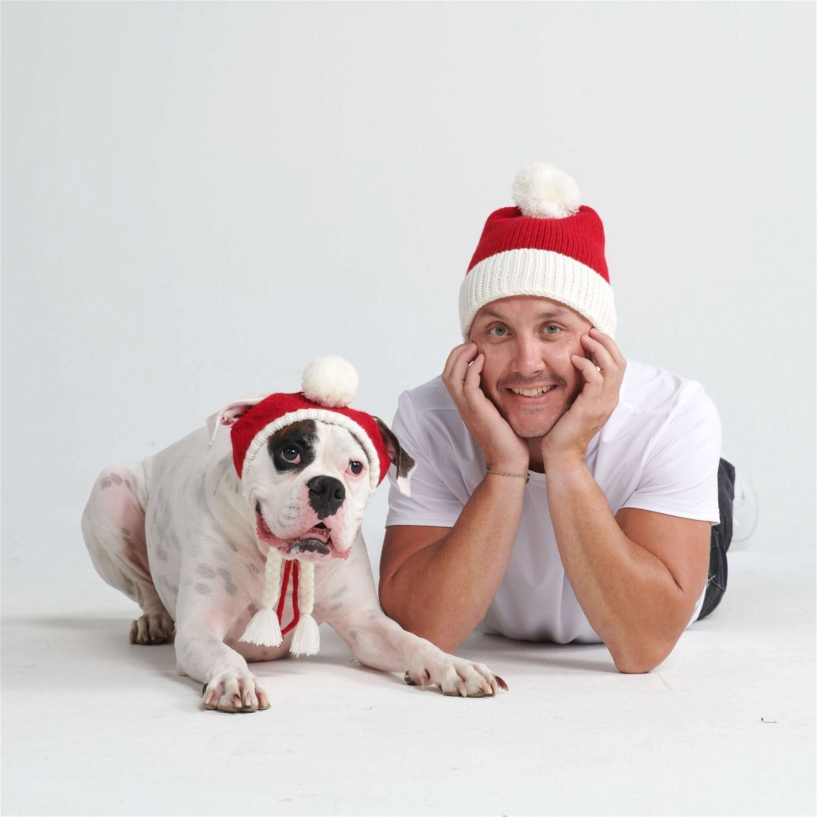 Image of Human Pompom Hat - Santa