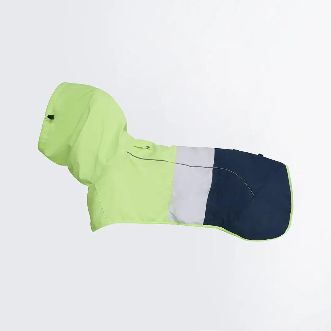 Image of Breatheshield™ Dog Raincoat - Lime White Navy