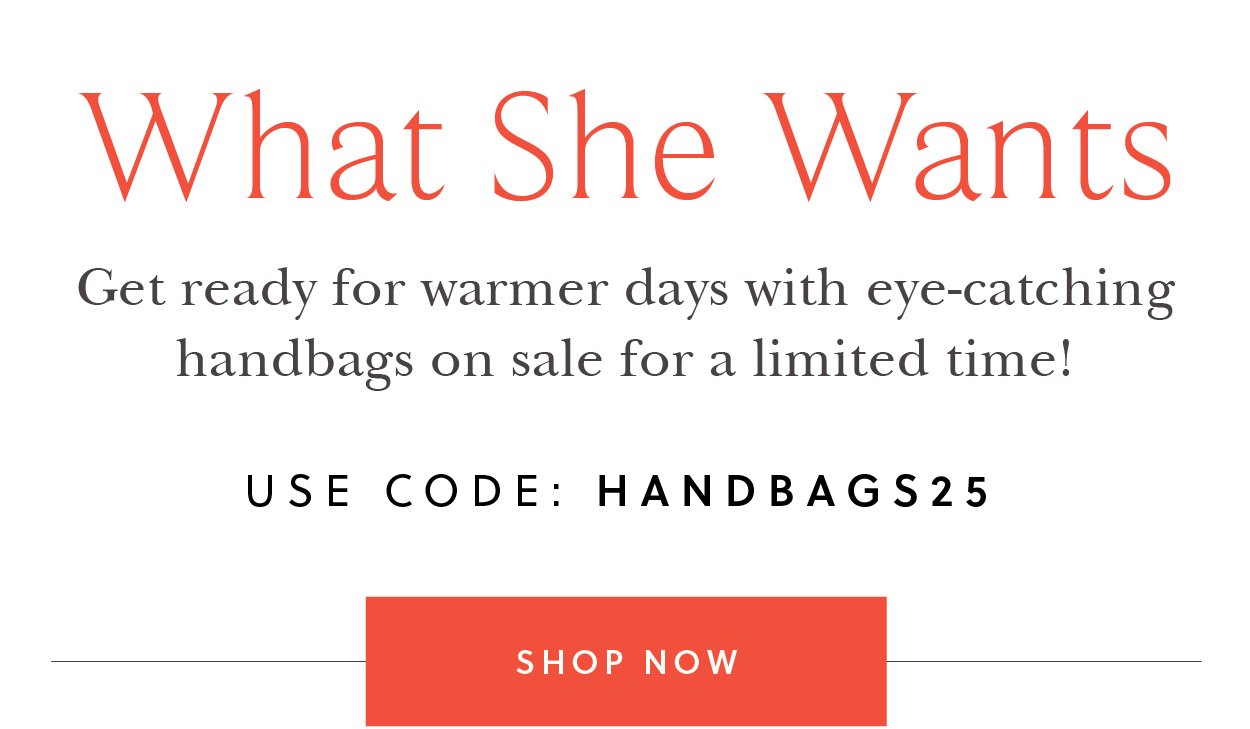 25% Off Handbags