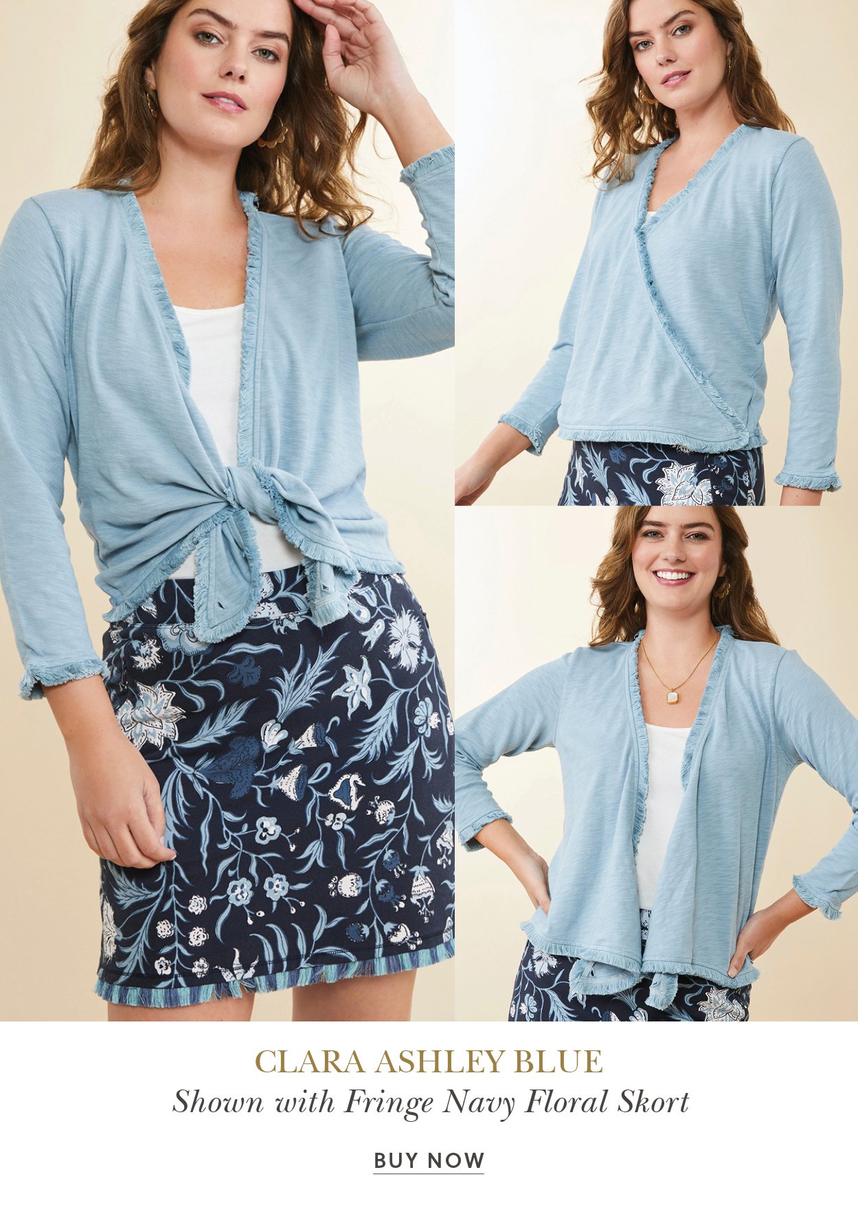 Clara Convertible Cardigan Ashley Blue