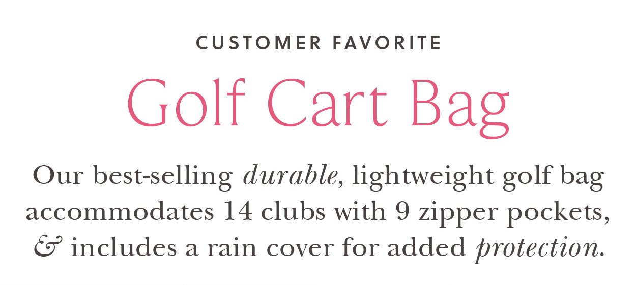 Golf Cart Bag Queenie Tropical Floral Pink